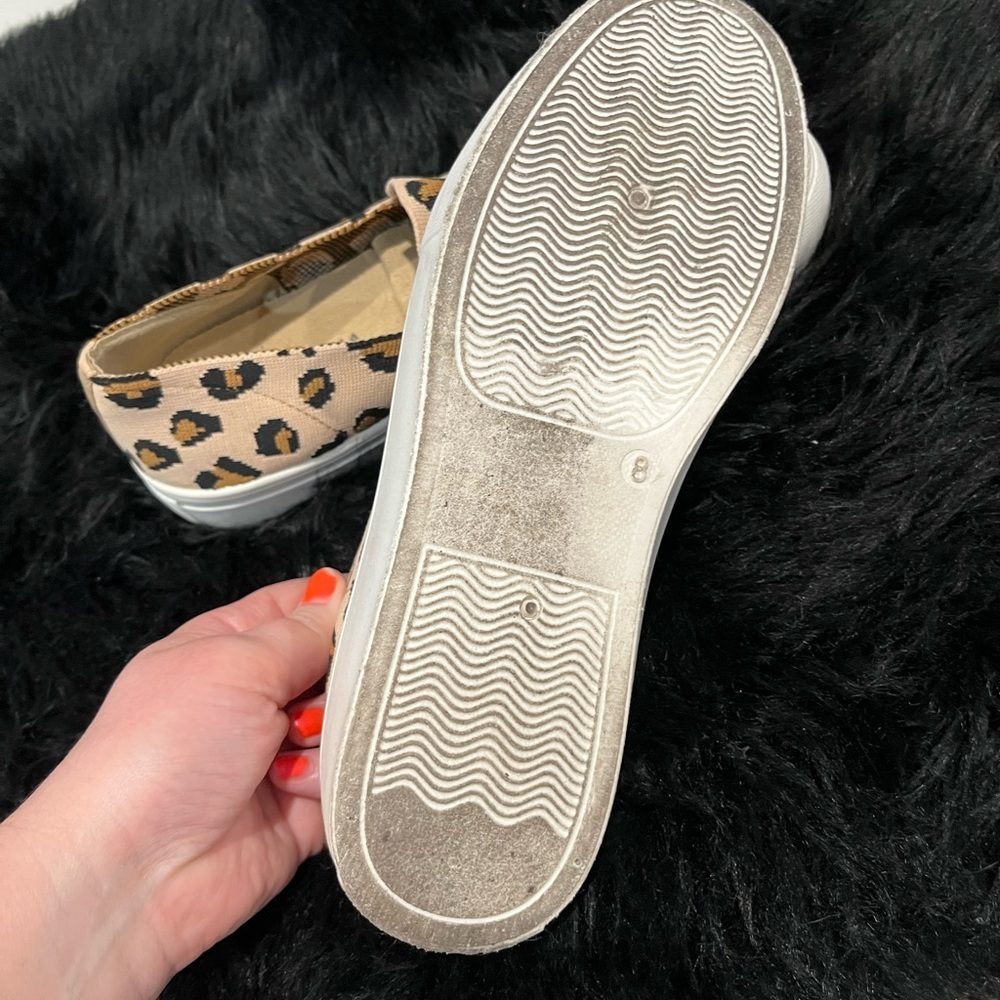 Shoe Republic LA Leopard Slip-On Sneakers - Beige, Black, Tan women’s 8 - Picture 5 of 5